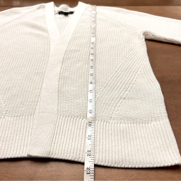 Banana Republic Organic Cotton Open Front Cardigan Cream - Picture 8 of 10
